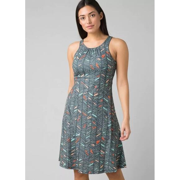 prAna Skypath Dress in Chalkboard Sketch Size Large - Picture 1 of 6